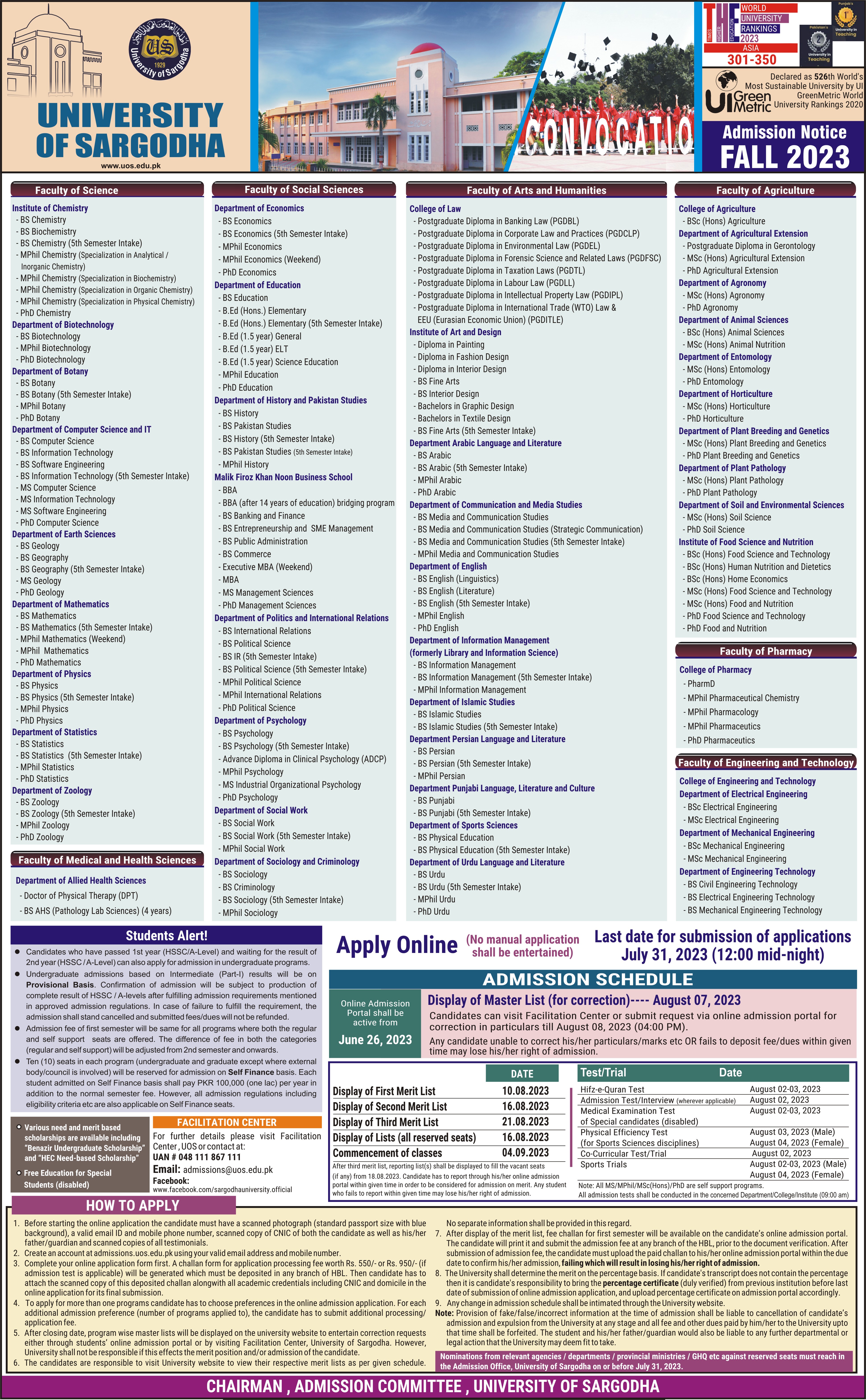 Admissions Advertisement Fall 2023